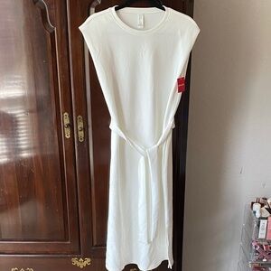 SPANX Classic White Midi Dress